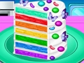 Игра Сделать радужный торт с конфетти онлайн