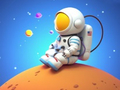 Игра Книжка-раскраска: Космонавт сидит онлайн