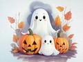 Игра Книжка раскраска: Хэллоуинские призраки онлайн