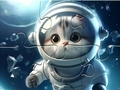 Игра Пазл: Кот-космонавт онлайн