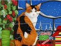 Игра Пазл: Рождественский кот онлайн