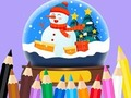 Игра Книжка-раскраска: Рождественский хрустальный шар онлайн