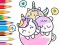 Игра Книжка раскраска: Чашка единорога онлайн
