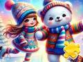 Игра Пазл: Девушка на катке онлайн