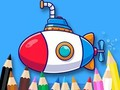 Игра Книжка раскраска: Подводная лодка онлайн