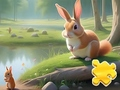 Игра Пазл: Кролик и белки онлайн