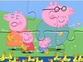Игра Пазл: Свинка Пеппа кормит уток онлайн