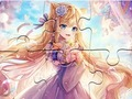 Игра Пазл: Девушка-кошка онлайн
