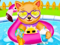 Игра Детский душ для новорожденного щенка онлайн