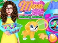 Игра Мама и Тейлор стирают одежду онлайн