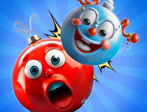 Игра Новогодние игрушки: Объединить шары 3D онлайн