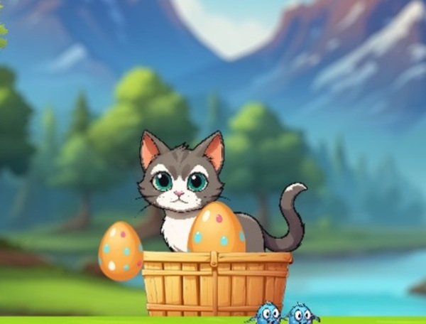 Игра Приключения голодного котенка онлайн