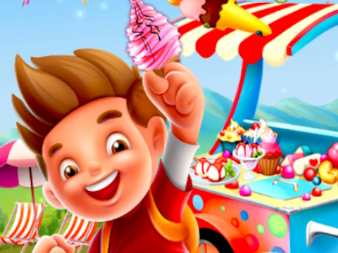 Игра Летнее мороженое в форме розы и конуса онлайн