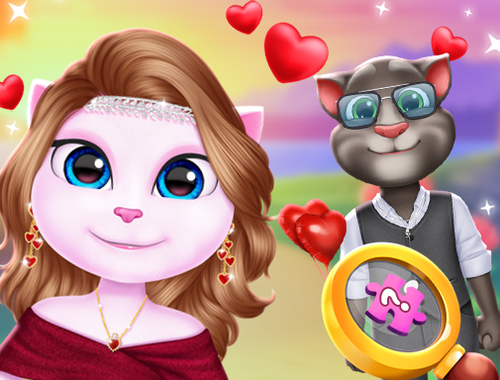 Игра Пара котят, прекрасная валентинка онлайн