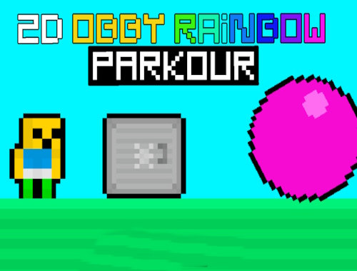 Игра Обби Радужный Паркур 2D  онлайн