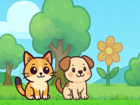 Игра Собачья и кошачья сладость онлайн