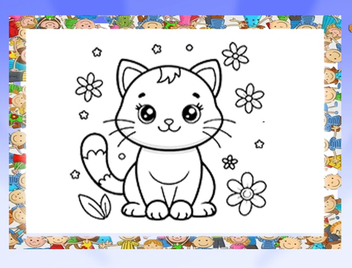 Игра Книжка раскраска: Красивые кошки онлайн