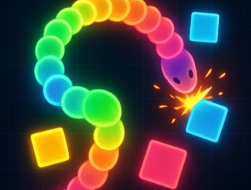 Игра Змеиное безумие Цветная битва онлайн