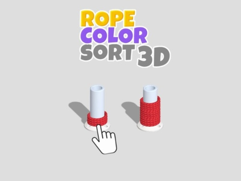 Игра Сортировка по цвету веревки 3D онлайн