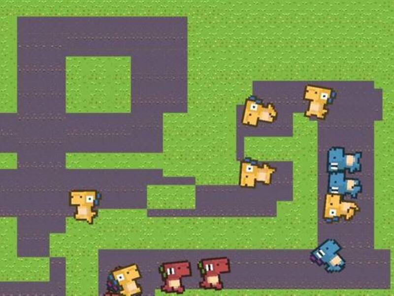Игра Защита Дино 2D онлайн