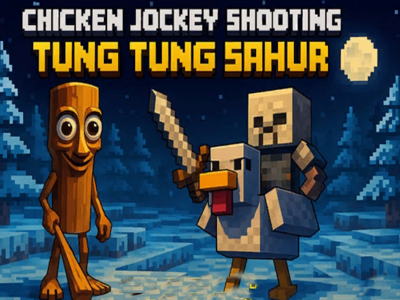 Игра Куриный жокей: Тунг Тунг Сахур перестрелка онлайн